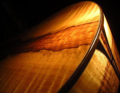 Ebony binding on Oregon myrtle