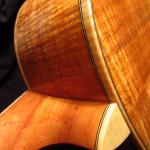 Tenor uke heel and purfling lines. Tasmanian blackwood back and sides